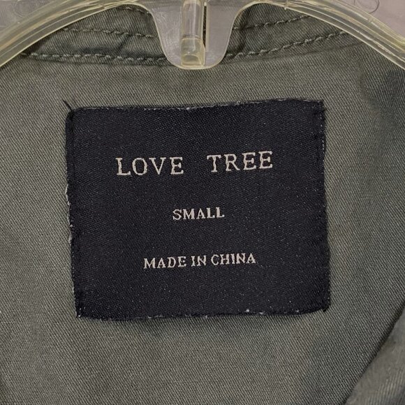Love Tree Utility Jacket Womens S Army Green Military Gorpcore Streetwear Grunge - Picture 3 of 5